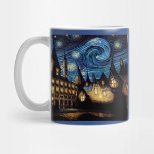 Starry Night Wizarding School Van Gogh Mug